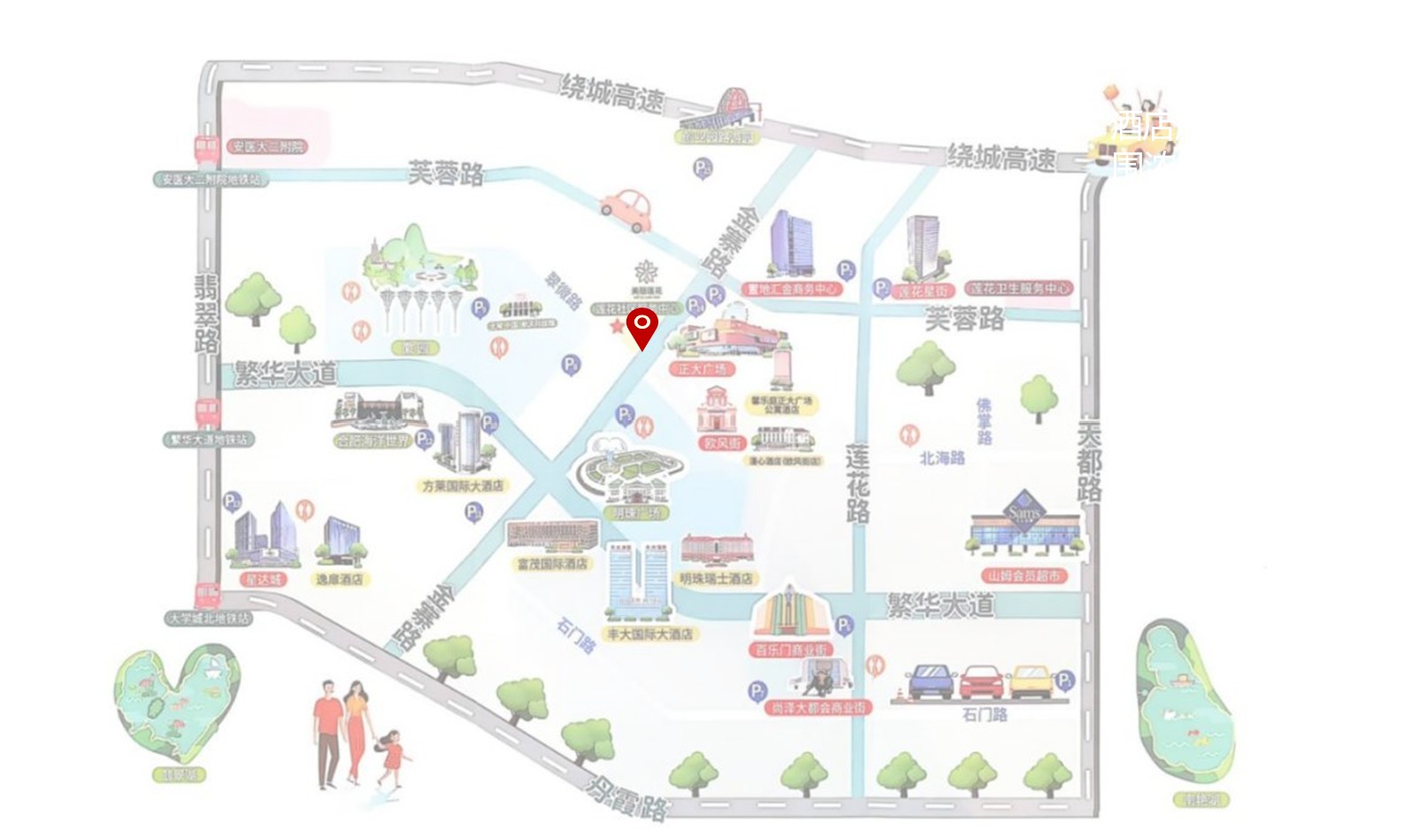 Hotel surroundings map